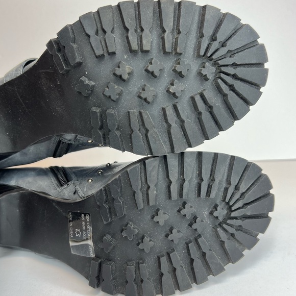 Envy Womens Spumoni‎ Genuine Leather Studded Side Zip Stiletto Ankle Boots 8.5 - Picture 8 of 11